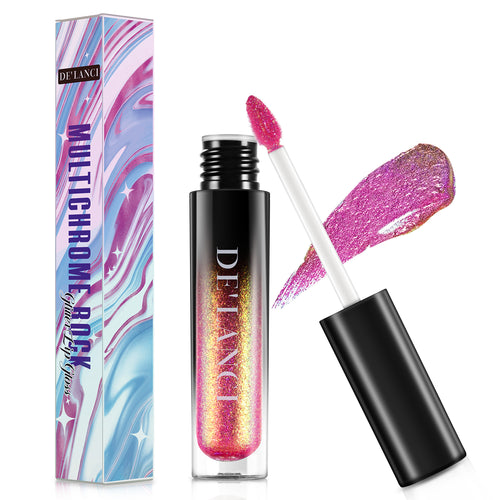 Chameleon Glitter Lip Gloss - 08 Dazzling Pink-DE'LANCI